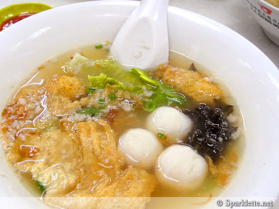 Fish ball noodles from Ah Koong Restaurant, Malaysia