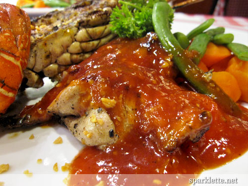 Chicken fillet with barbecue sauce