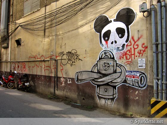Street graffiti in Chiang Mai, Thailand