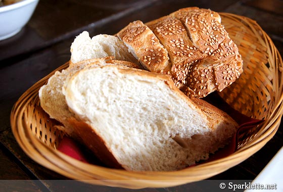 Complimentary bread at Picotin Bistro & Bar, Singapore