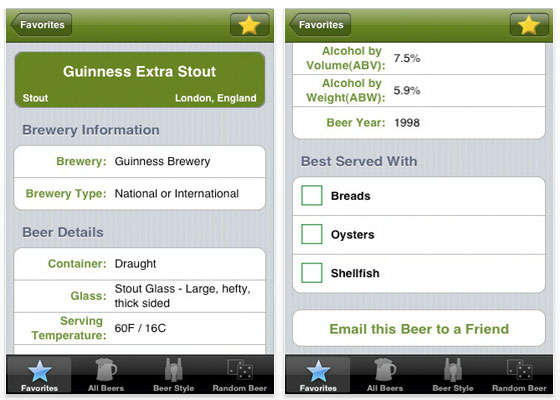 iPhone app - Beer Brands