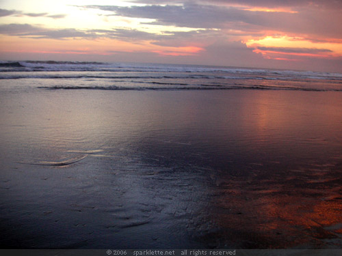 Bali beach at sunset