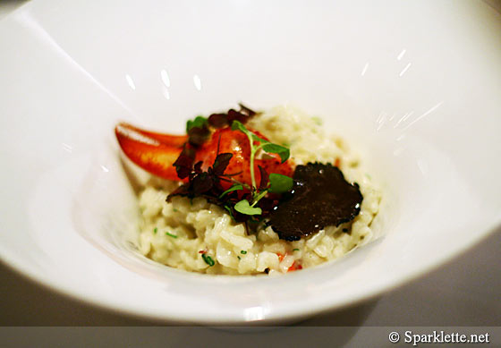 Truffled risotto with poached Maine lobster